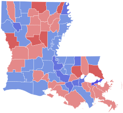 2002 United States Senate runoff election in Louisiana results map by parish.svg