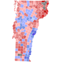 2002 Vermont gubernatorial election results map by municipality.svg