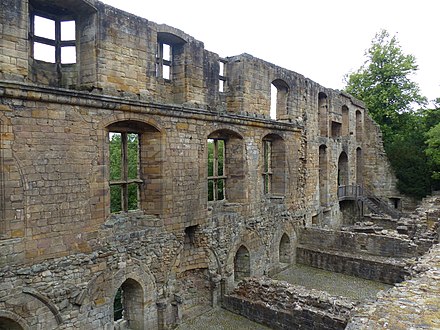 Remaining wall of the renaissance Palace at Dunfermline
