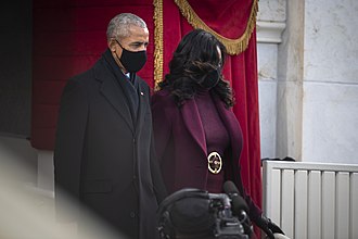 Obama and his wife Michelle at the inauguration of Joe Biden 210120-D-WD757-1249 (50861341397).jpg