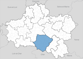 Localizarea Comunității municipiilor din Val de Sully