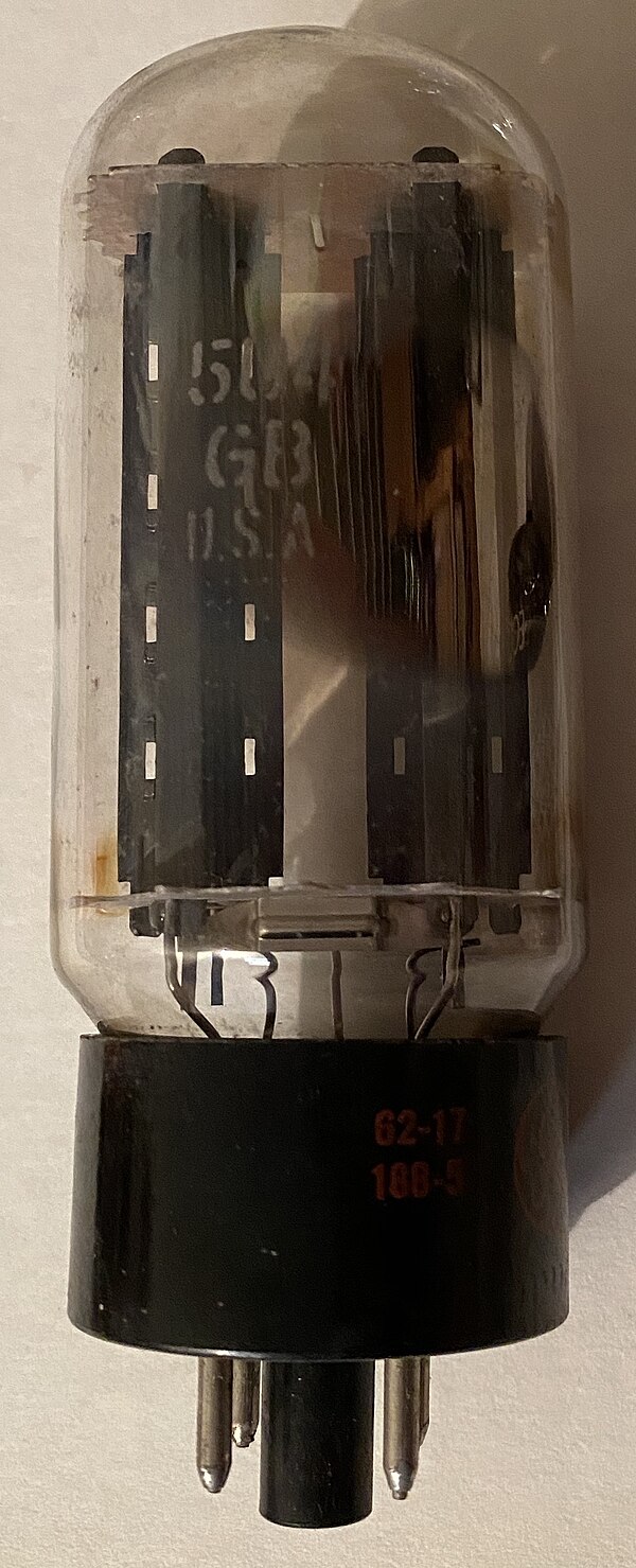 A vacuum tube containing two power diodes