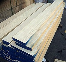 An open bundle of 8/4 Swamp Ash lumber. 84 Southern White Ash-1.jpg