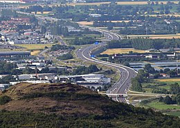 Primeros kilómetros de la A71, cerca de Clermont-Ferrand. Imagen de 2017.