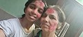 A picture with my grandma on holi