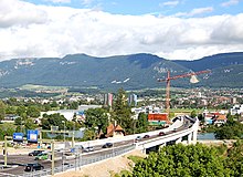 Aare Bridge and a newer section of Solothurn