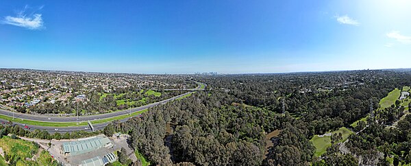 Aerial panorama taken from Musca St Reserve, Balwyn North. September 2023.