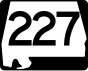 State Route 227 маркер