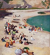 イポールの浜辺(c.1920)