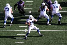 The Indianapolis Colts of the National Football League have been based in the state since 1984. Andrew Luck 2013.jpg