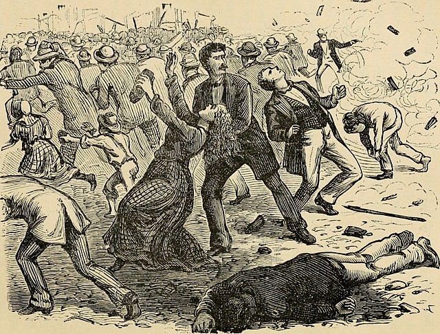 A contemporary illustration of "The Scene After the First Volley"