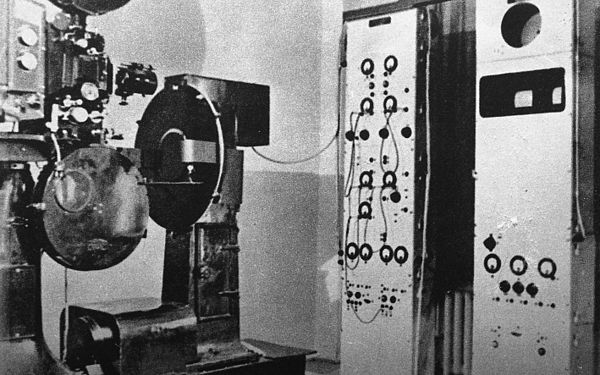 Equipment analyzing the image at the PR Experimental Television Station from 1939 in Warsaw