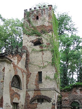 Ruiny Domu Murgrabiego, park romantyczny Arkadia, Polska