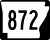 Highway 872 marker