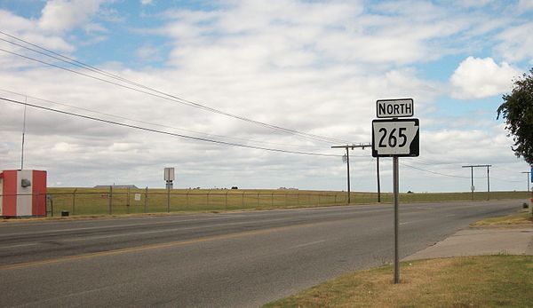 AR 265 near the Springdale Municipal Airport north of the junction with US 412.