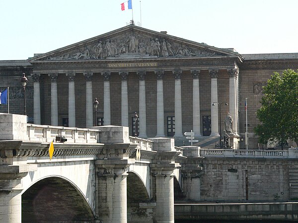 The Palais Bourbon, where Houphouët-Boigny was appointed to the territorial commission