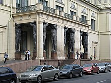 Portico with atlantes, historical entrance