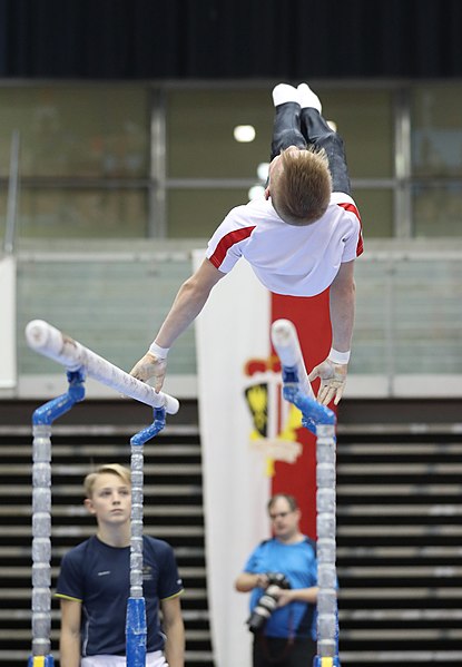 File:Austrian Future Cup 2018-11-23 Training Afternoon Parallel bars (Martin Rulsch) 0895.jpg