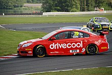Cole driving the Team HARD Vauxhall Insignia at Oulton Park during the 2013 British Touring Car Championship season. BTCC Oulton Park (9006157364).jpg