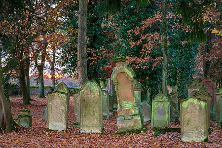 "Bad_Rappenau_-_Heinsheim_-_jüdischer_Friedhof_-_Blick_über_Ostmauer_bei_Sonnenuntergang.jpg" by User:Aristeas