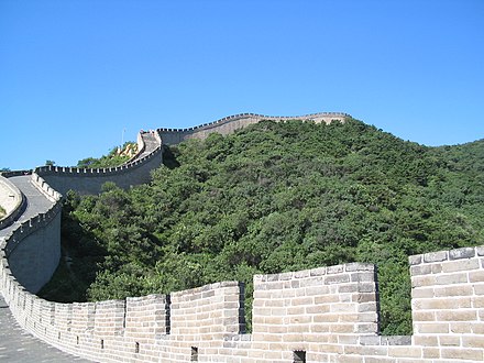 Battlements on the Great Wall of China