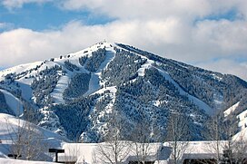 A photo of Bald Mountain in winter