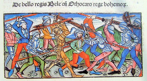 The Battle of Kressenbrunn (Chronica Hungarorum), which marked a turning point in the relationship between Béla IV and Stephen