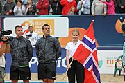 Deutsch: Beachhandball Europameisterschaften 2019 (Beach handball Euro); Tag 6: 7. Juli 2019 – Männerfinale, Dänemark-Norwegen 2:0 (25:18, 19:16) English: Beach handball Euro; Day 6: 7 July 2019 – Men's Final – Denmark-Norway 2:0 (25:18, 19:16)