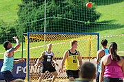 Deutsch: Beachhandball Europameisterschaften 2019 (Beach handball Euro); Tag 1: 2. Juli 2019 – Männer, Vorrunde Gruppe A, Deutschland-Norwegen 2:0 (22:14, 22:20) English: Beach handball Euro; Day 1: 2 July 2019 – Men Preliminary Round Group A – Germany-Norway 2:0 (22:14, 22:20)