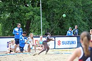 Deutsch: Beachhandball Europameisterschaften 2019 (Beach handball Euro); Tag 2: 3. Juli 2019 – Frauen, Vorrunde Gruppe C, Slowenien-Italien 0:2 (7:24, 18:22) English: Beach handball Euro; Day 2: 3 July 2019 – Women Preliminary Round Group C – Slovenia-Italy 0:2 (7:24, 18:22)