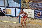 Deutsch: Beachhandball Europameisterschaften 2019 (Beach handball Euro); Tag 2: 3. Juli 2019 – Frauen, Vorrunde Gruppe A, Türkei-Norwegen 0:2 (17:22, 12:20) English: Beach handball Euro; Day 2: 3 July 2019 – Women Preliminary Round Group A – Turkey-Norway 0:2 (17:22, 12:20)