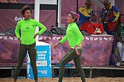 Deutsch: Beachhandball bei den Olympischen Jugendspielen 2018; Tag 5, 10. November 2018; Mädchen, Platzierungsrunde - Amerikanisch-Samoa-Venezuela 0:2 English: Beach handball at the 2018 Summer Youth Olympics at 11 October 2018 – Girls Consolation Round – American Samoa-Venezuela 0:2