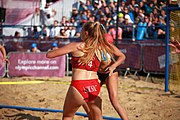 Deutsch: Beachhandball bei den Olympischen Jugendspielen 2018 in Buenos Aires; Tag 7, 13. Oktober 2018; Mädchen, Finale Argentinien-Croatien 2:0 English: Beach handball at the 2018 Summer Youth Olympics in Buenos Aires at 13 October 2018 – Girls Gold Medal Match – Argentina-Croatia 2:0 Español: Handball de playa en los Juegos Olimpicos de la Juventud Buenos Aires 2018 en 13 de octubre de 2018 – Partido por la medalla de oro femenino - Argentina-Croacia 2:0