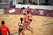 Deutsch: Beachhandball bei den Olympischen Jugendspielen 2018; Tag 5, 10. November 2018; Mädchen, Hauptrunde - Kroatien-Niederlande 1:2 English: Beach handball at the 2018 Summer Youth Olympics at 11 October 2018 – Girls Main Round – Croatia-Netherlands 1:2