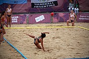 Deutsch: Beachhandball bei den Olympischen Jugendspielen 2018; Tag 5, 10. November 2018; Mädchen, Hauptrunde - Chinese Taipei (Taiwan)-Niederlande 1:2 English: Beach handball at the 2018 Summer Youth Olympics at 11 October 2018 – Girls Main Round – Chinese Taipei (Taiwan)-Netherlands 1:2