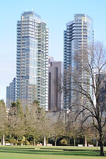 Bellevue Towers High rise condominium complex in downtown Bellevue, Washington