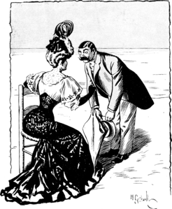 « - Quelle toilette sombre! Vous êtes en deuil, chère madame? - Mon mari a perdu sa maîtresse. », Les Maîtres Humoristes, (1907).