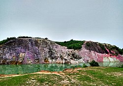 Lake in China Clay Hills, Durgapur Upazila