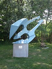 "Blue Angel" sculpture, Stouffville Creek Trail, Stouffville, Ontario Blue Angel Scuplture Stouffville on Stouffville Creek.jpg