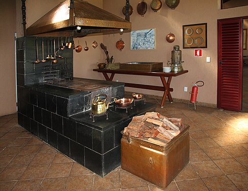 Cooking cooker with kitchen utensils in the restaurant in Brazil