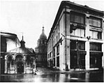 La capilla y el campanario del monasterio de la calle Nikolskaya, antes de 1917