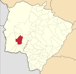 Localização de Bonito em Mato Grosso do Sul