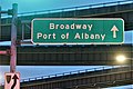 Broadway, Port of Albany sign at night.jpg