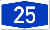 Bundesautobahn 25 number.svg