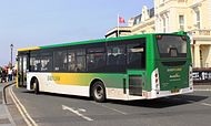 Webberbus MCV Evolution bodied Volvo B7RLE in Burnham-on-Sea in May 2014