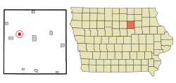 Location of Bristow, Iowa