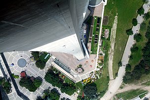 View though glass floor