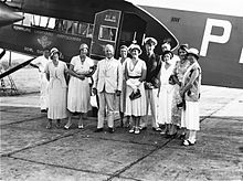 Un Fokker F-XVIII de KLM partant depuis les Indes néerlandaises, en 1932.