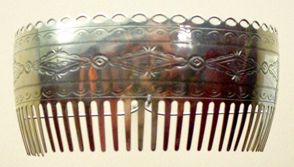 "German silver" hair comb by Bruce Caesar