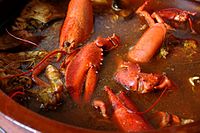 A lobster stew from Menorca, 2009 Caldereta.jpg